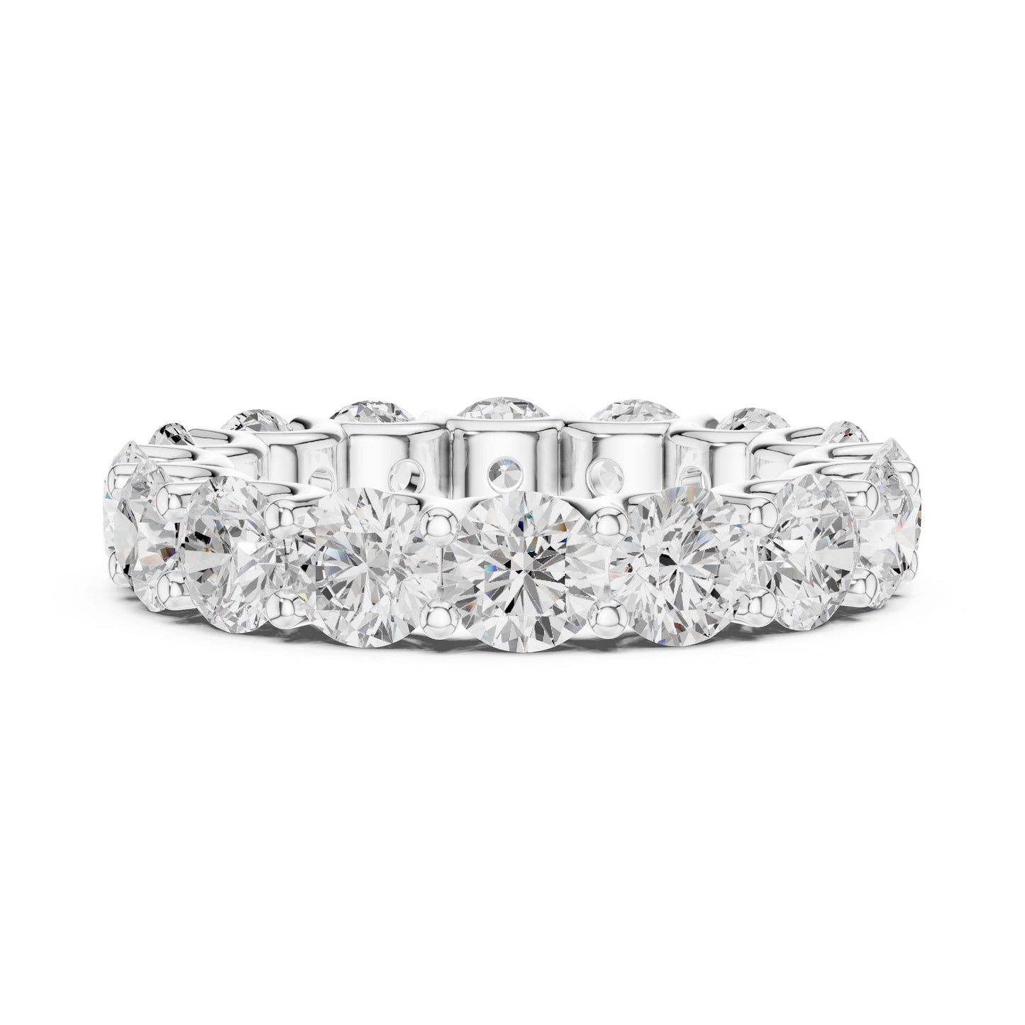 Round Lab Grown Diamond Pave Engagement Ring