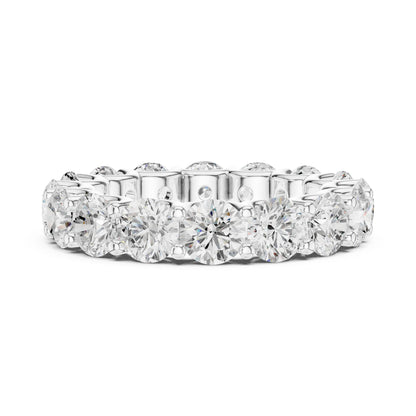 Round Lab Grown Diamond Pave Engagement Ring