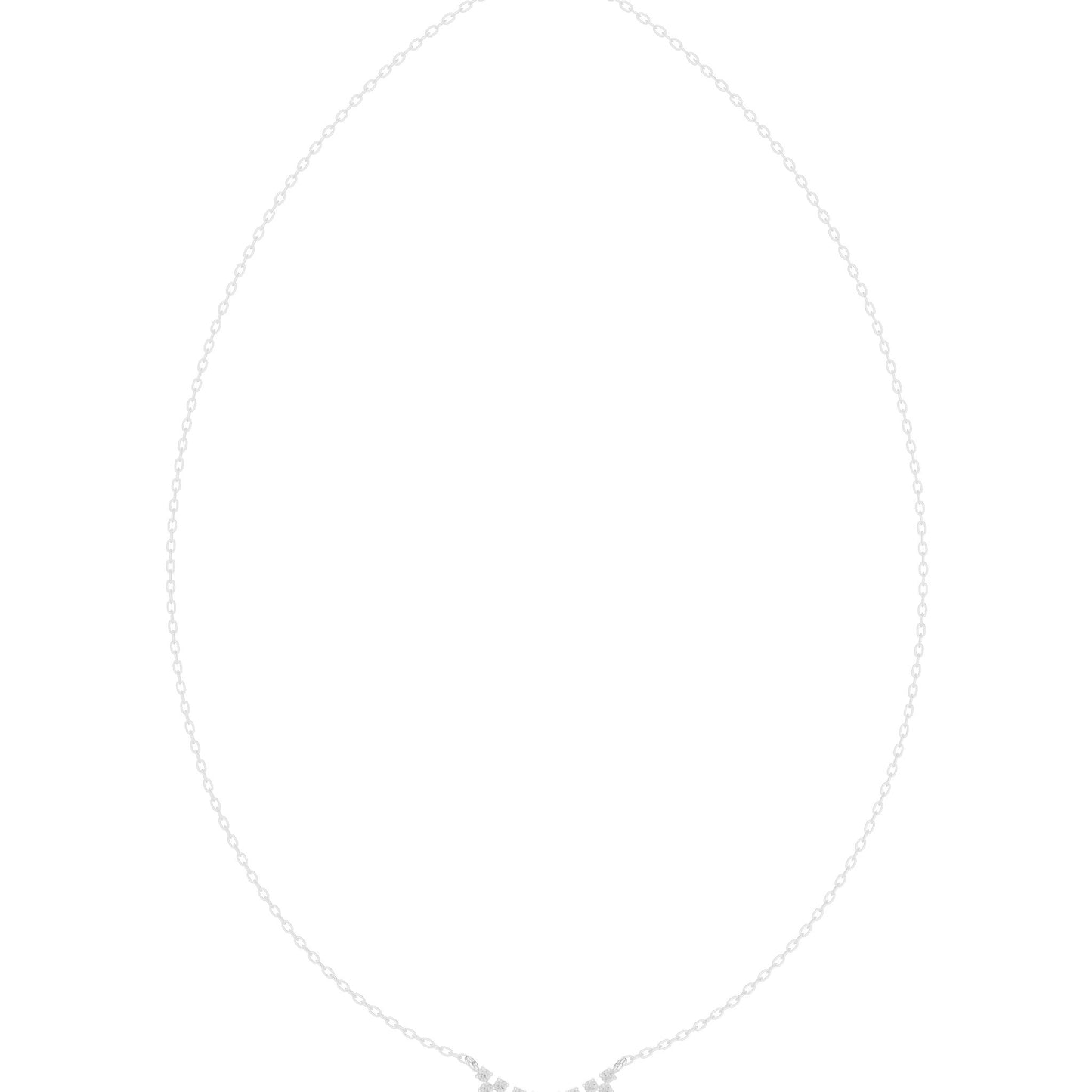 Round Lab Grown Diamond Pave Pendant