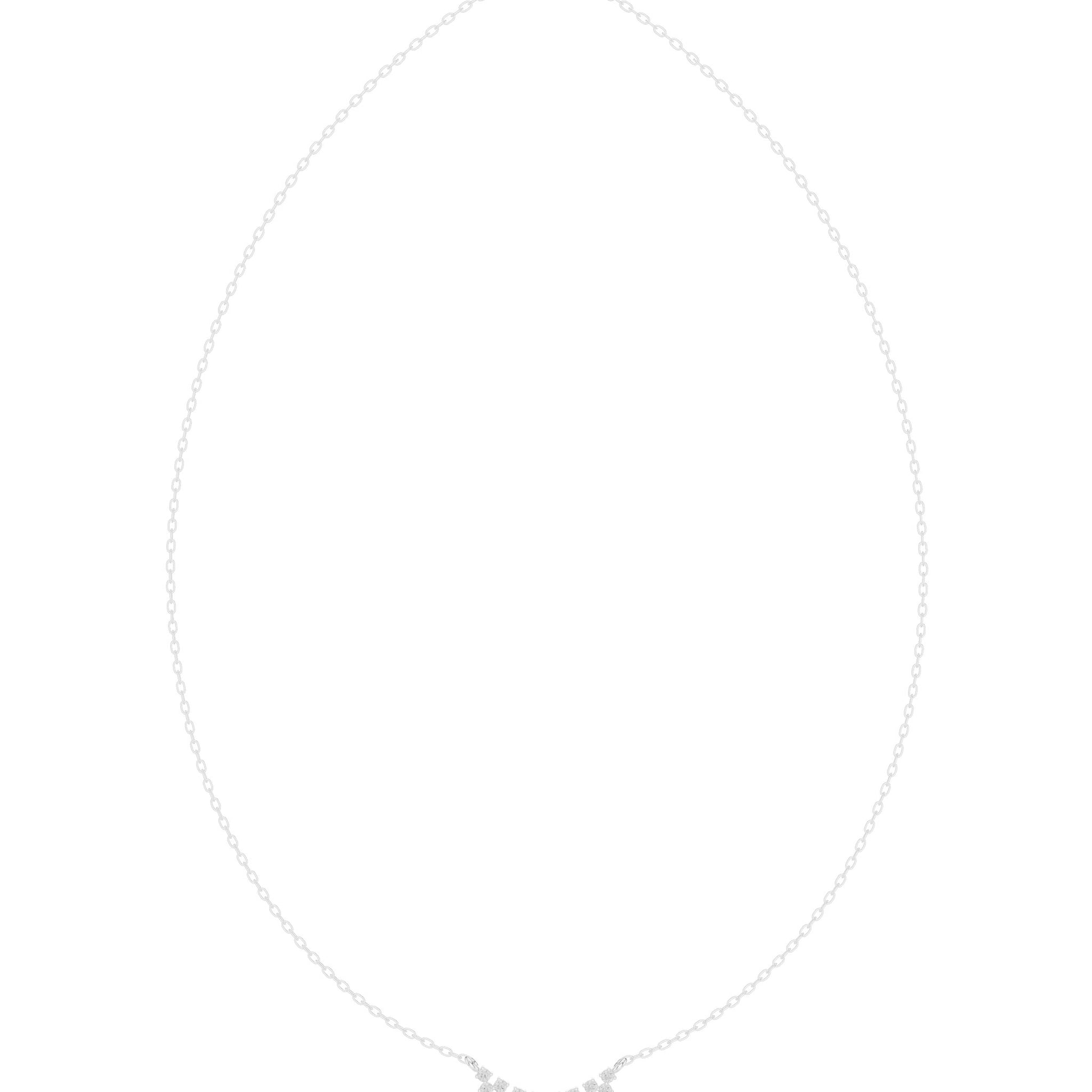 Round Lab Grown Diamond Pave Pendant