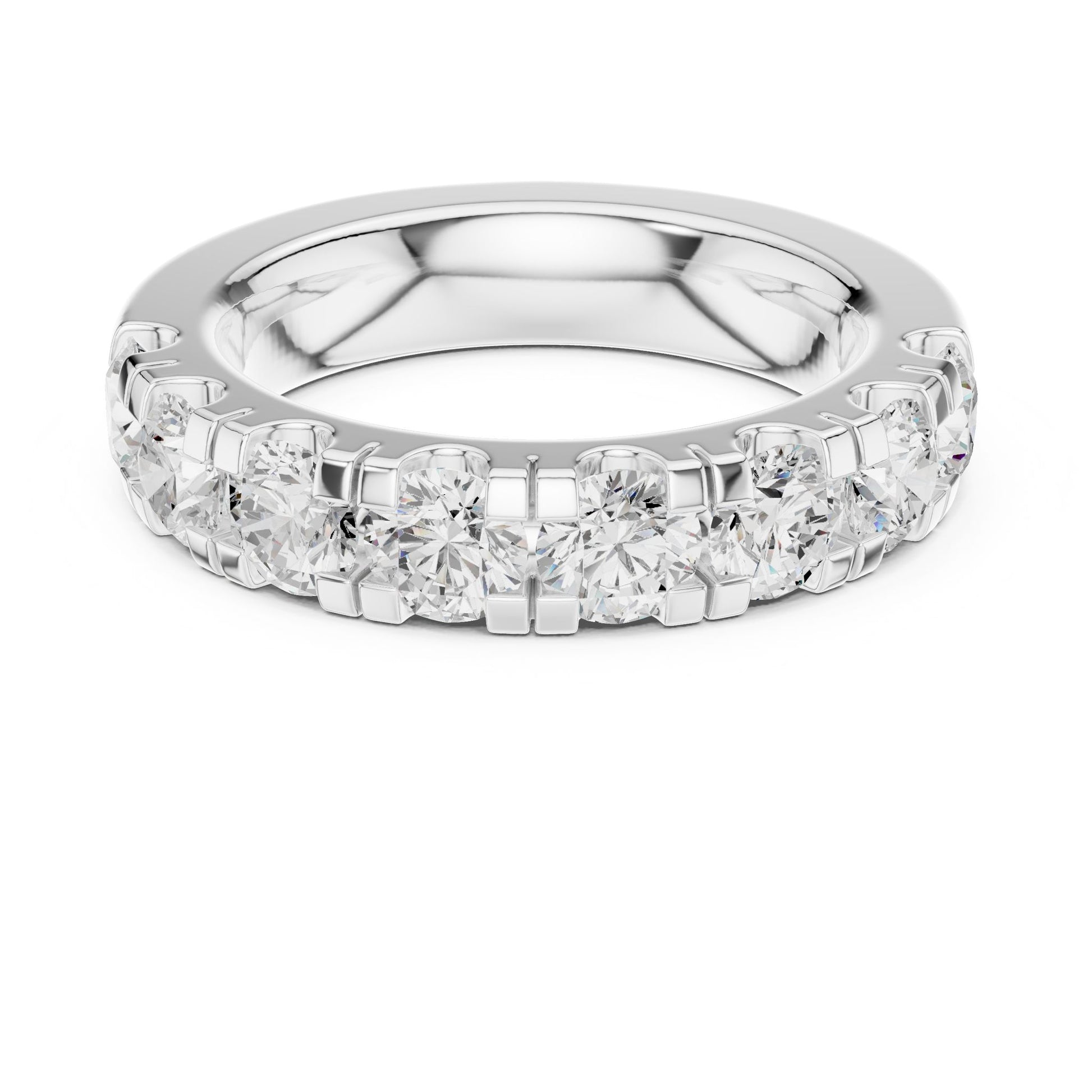 Round Lab Grown Diamond Pave Engagement Ring