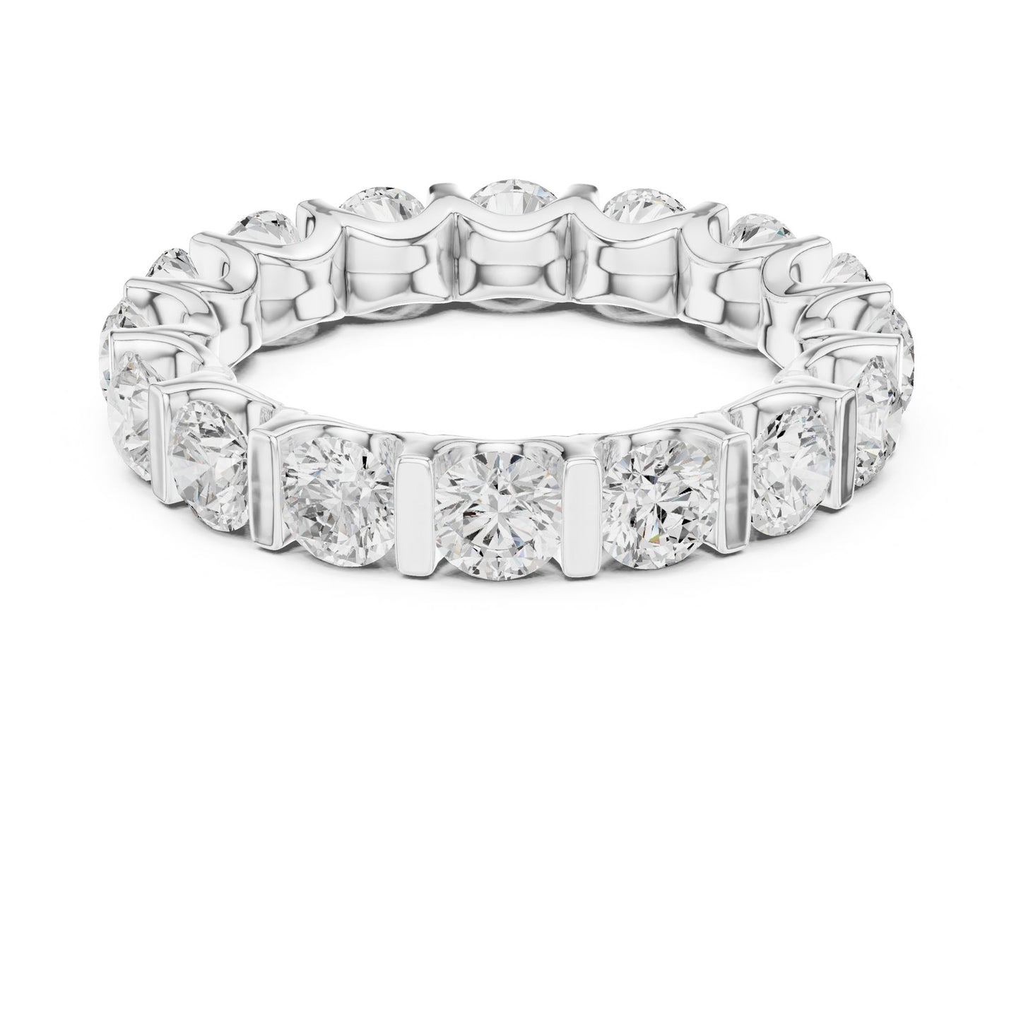 Round Lab Grown Diamond Pave Engagement Ring