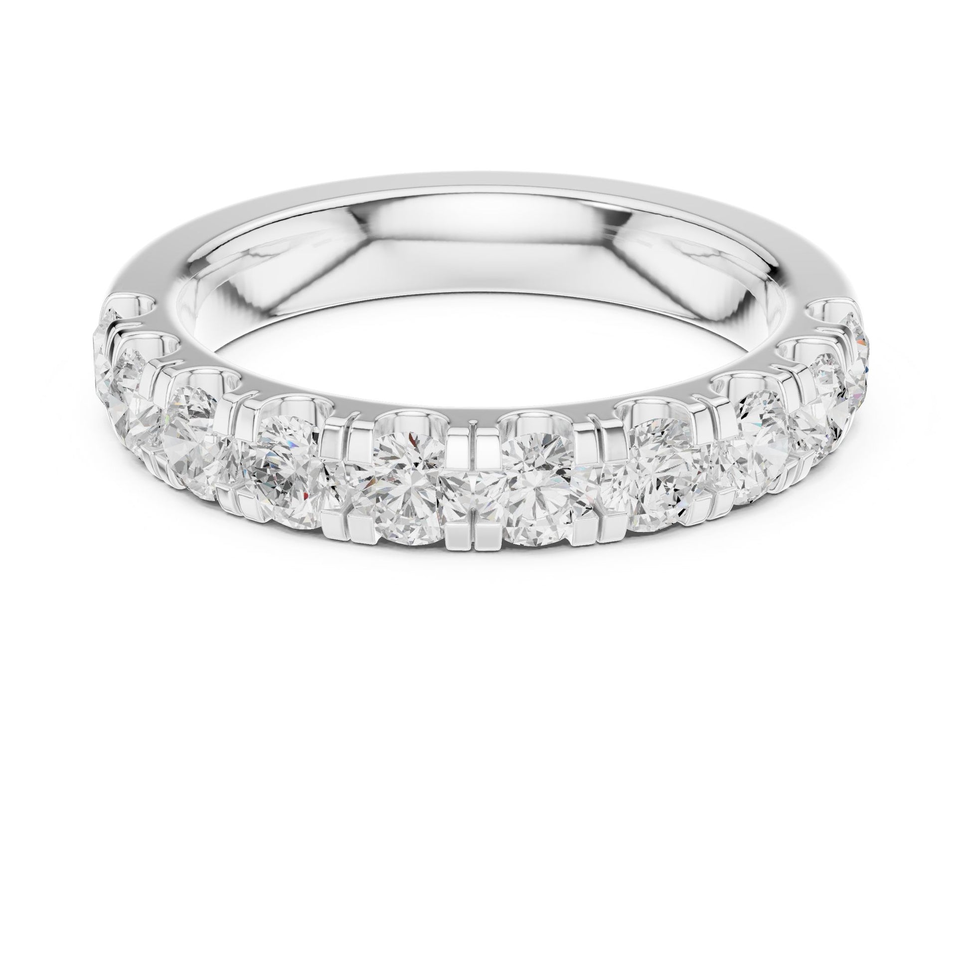 Round Lab Grown Diamond Pave Engagement Ring
