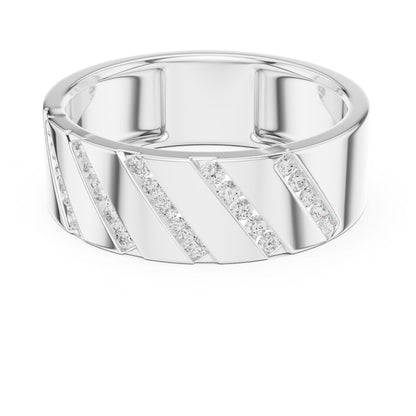 Men's Round Lab Grown Diamond Pave Ring