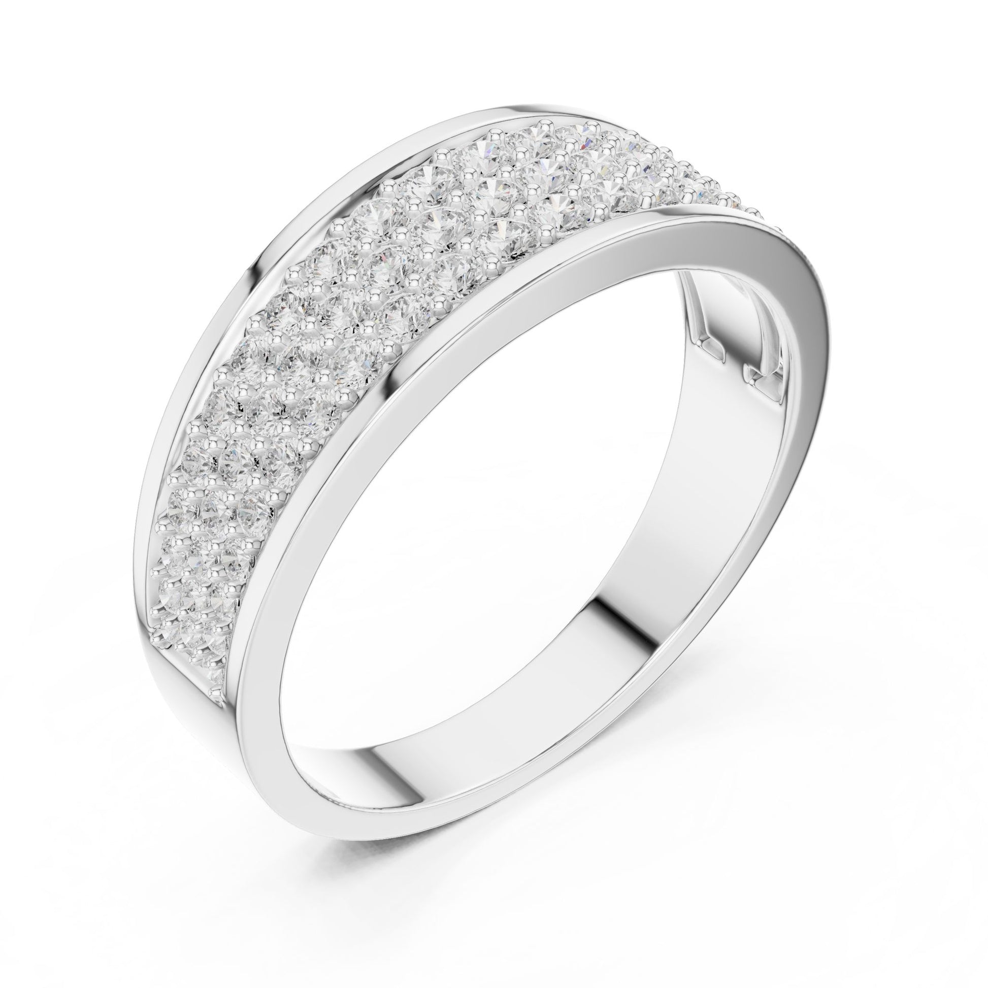 Men's Round Lab Grown Diamond Pave Ring
