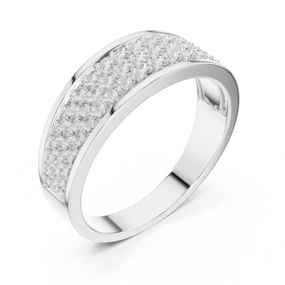 Men's Round Lab Grown Diamond Pave Ring