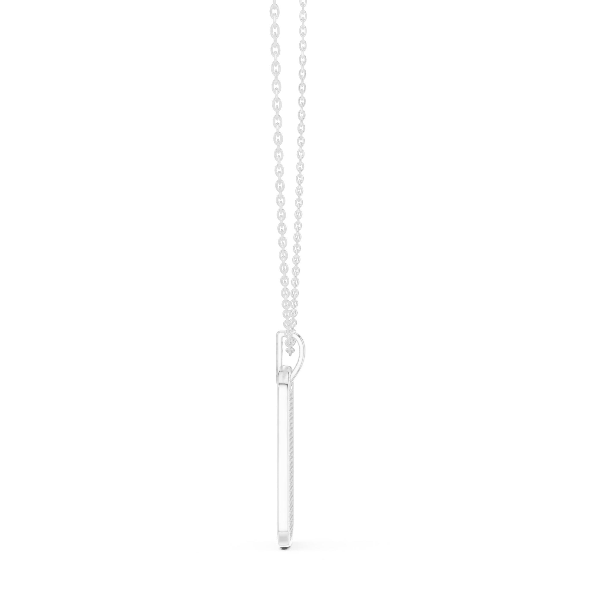 Round Lab Grown Diamond Pave Pendant