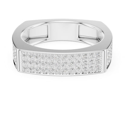 Men's Round Lab Grown Diamond Pave Ring