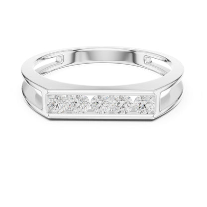 Men's Round Lab Grown Diamond Pave Ring
