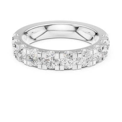 Round Lab Grown Diamond Pave Engagement Ring