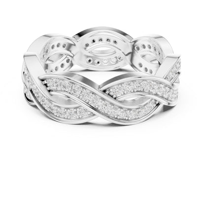Round Lab Grown Diamond Pave Engagement Ring