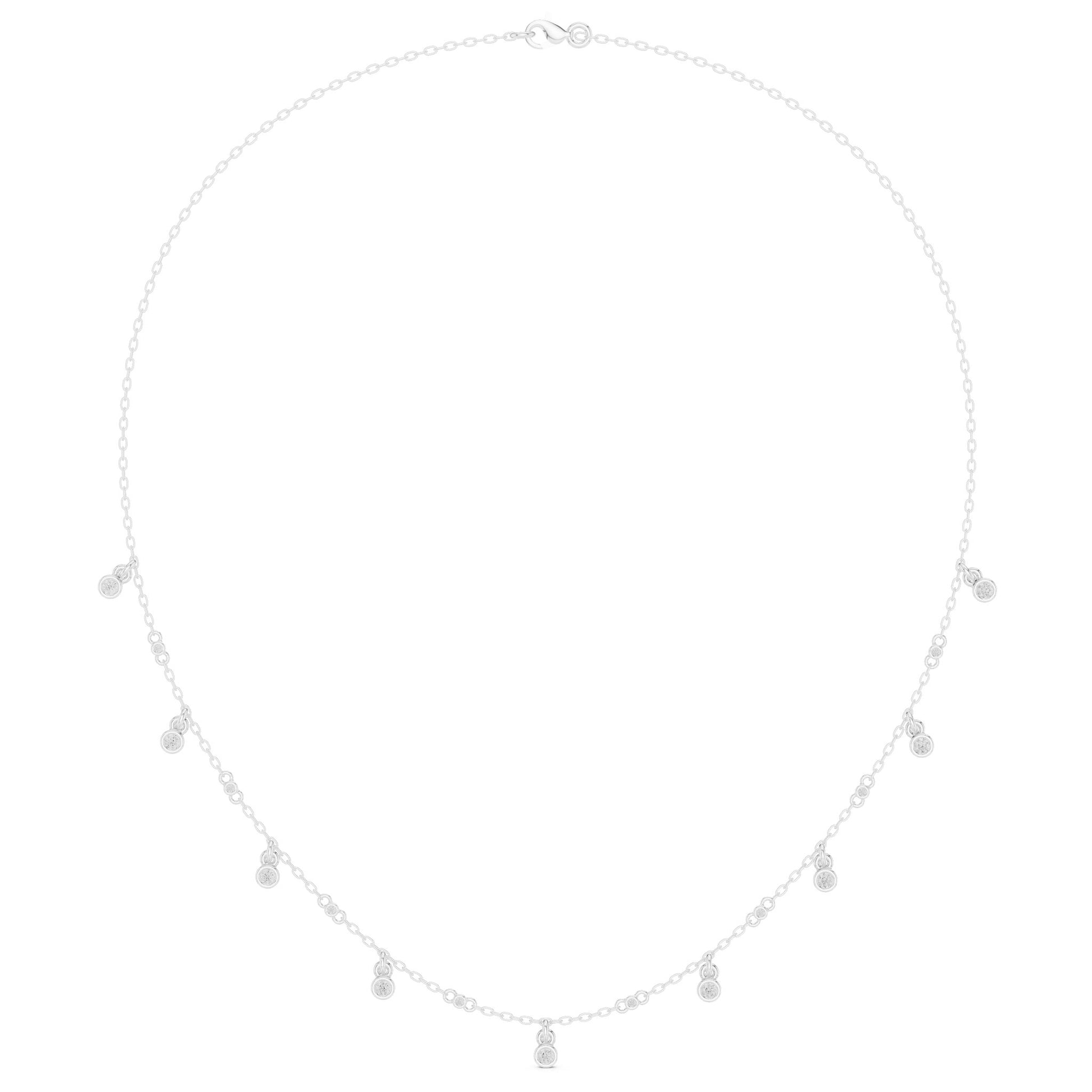 Round Lab Grown Diamond Pave Pendant