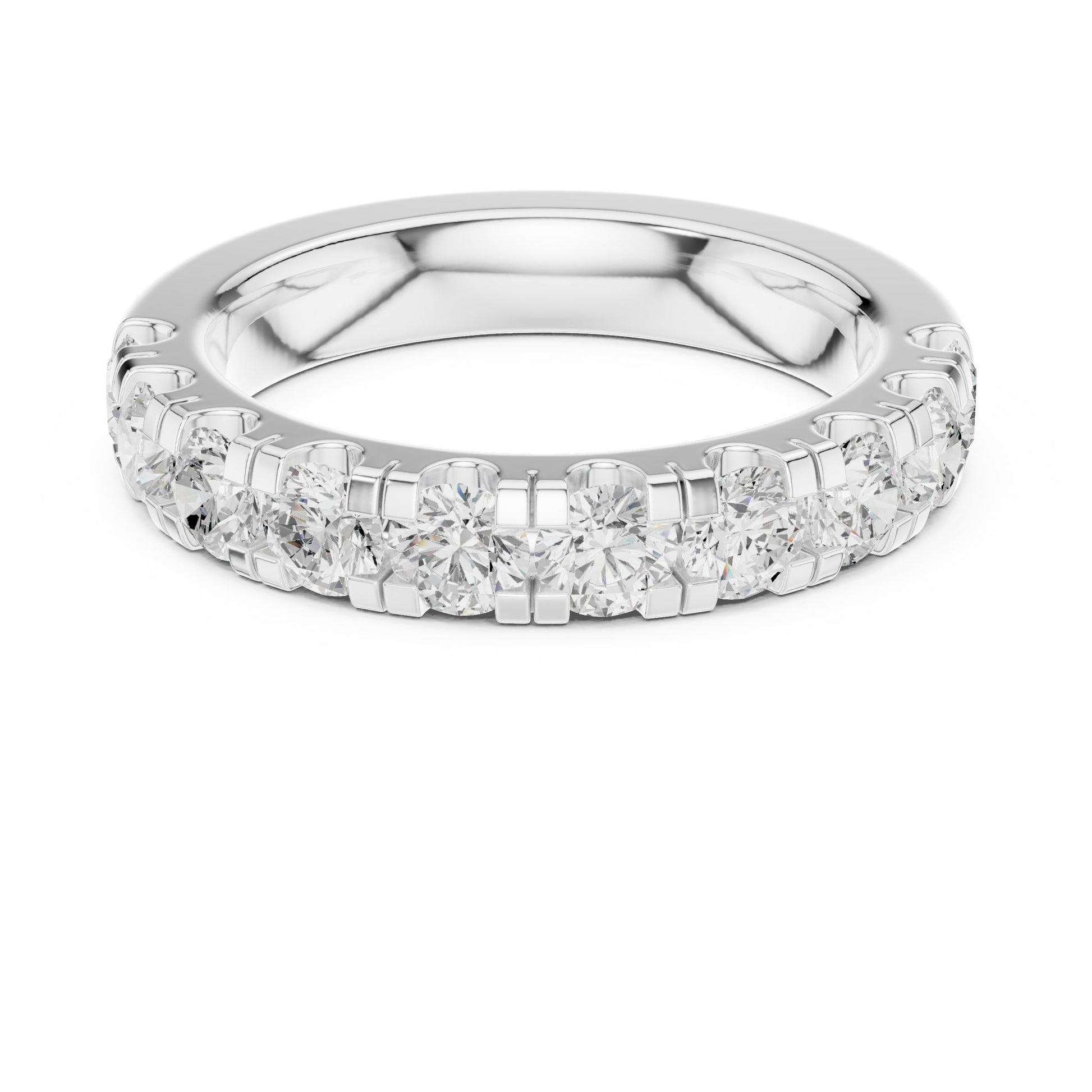 Round Lab Grown Diamond Pave Engagement Ring