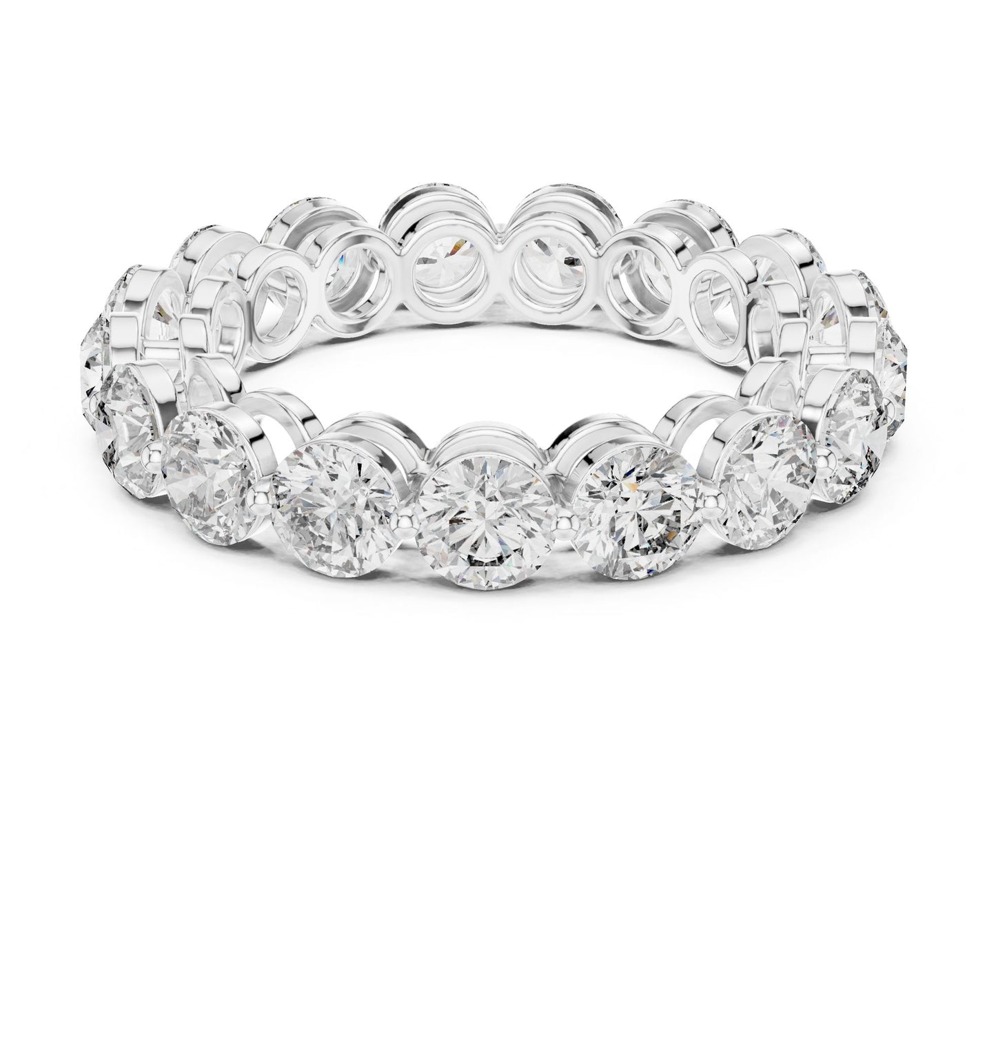 Round Lab Grown Diamond Pave Engagement Ring