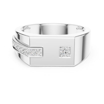 Men's Round Lab Grown Diamond Pave Ring