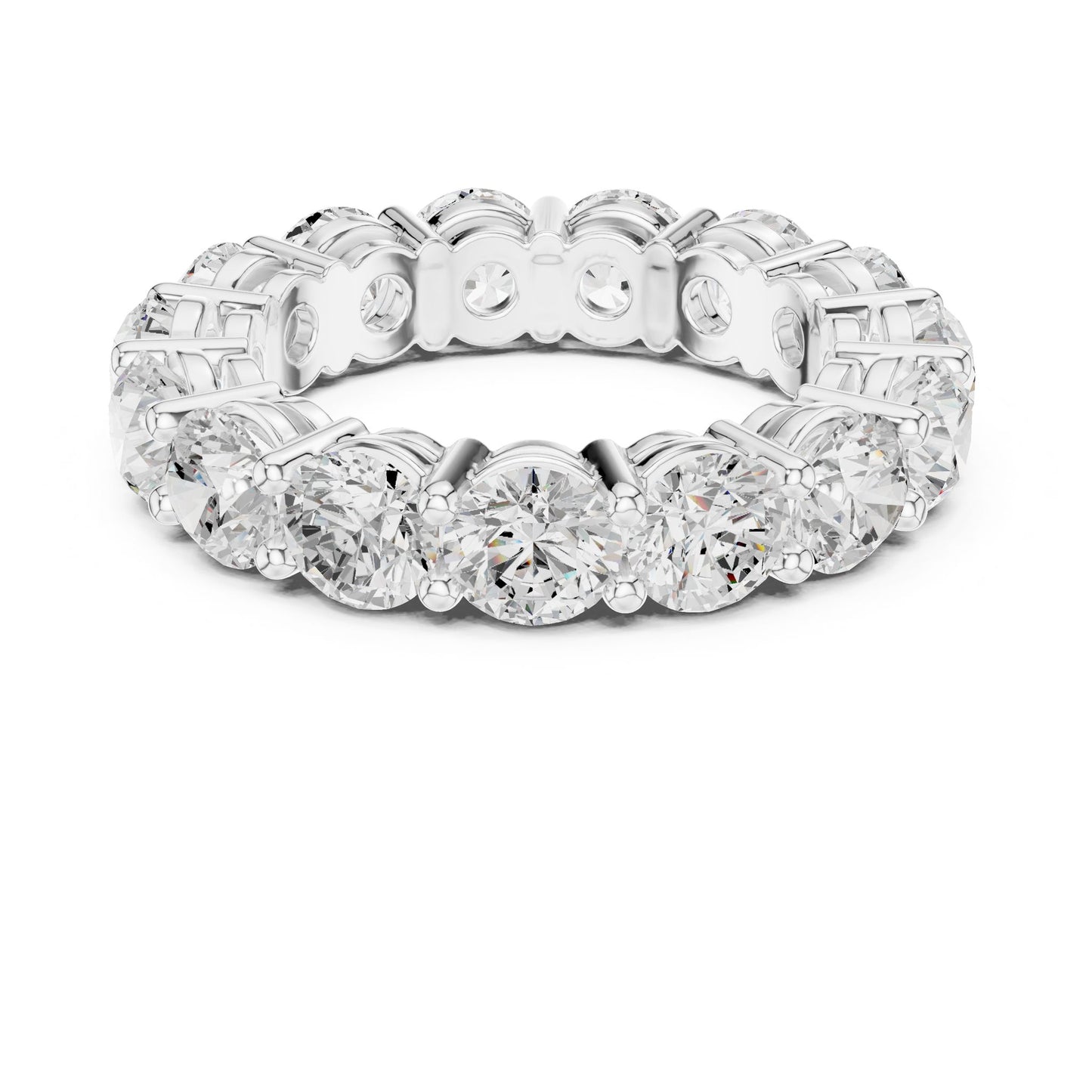 Round Lab Grown Diamond Pave Engagement Ring