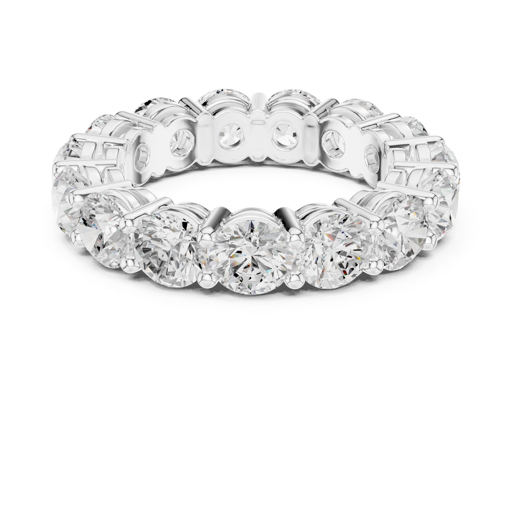 Round Lab Grown Diamond Pave Engagement Ring