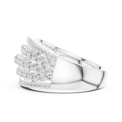 Round Lab Grown Diamond Pave Engagement Ring
