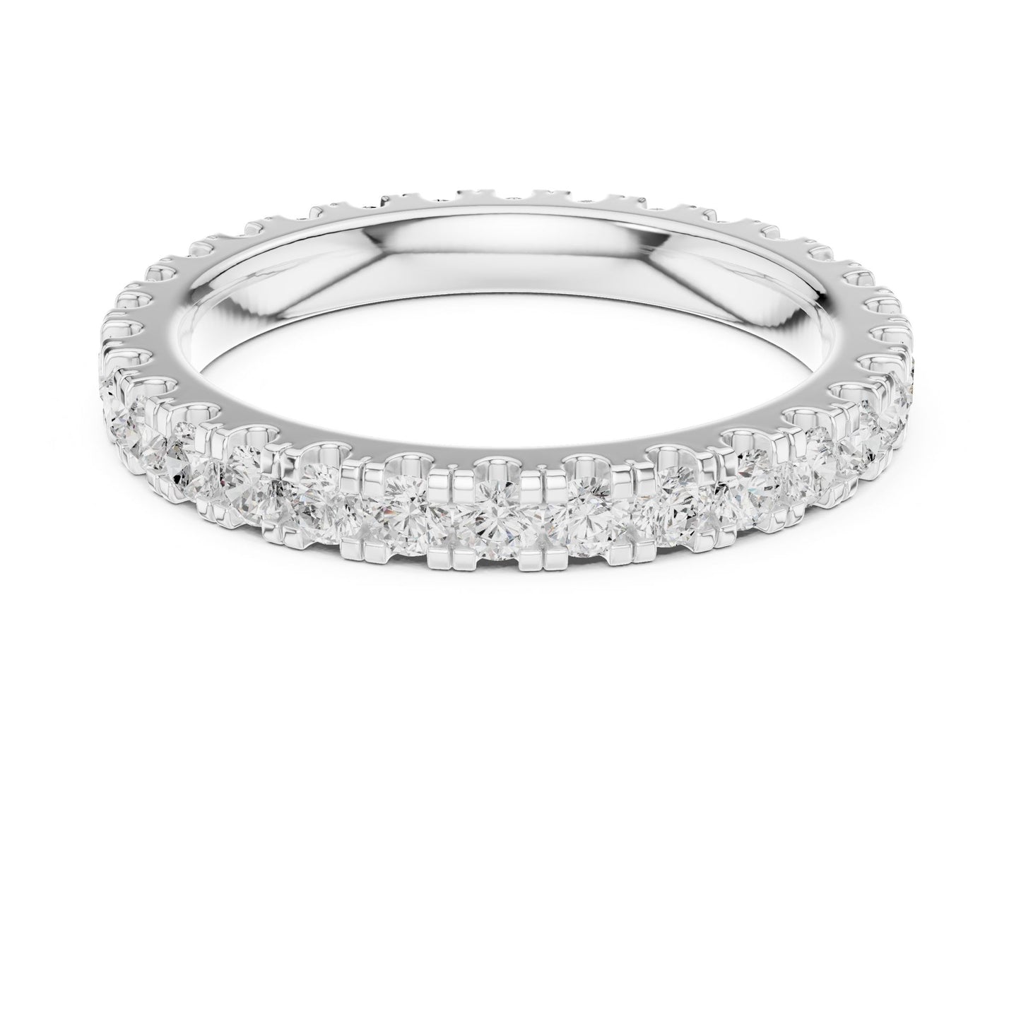 Round Lab Grown Diamond Pave Engagement Ring