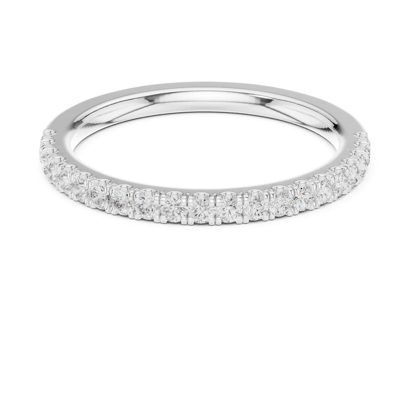 Round Lab Grown Diamond Pave Engagement Ring