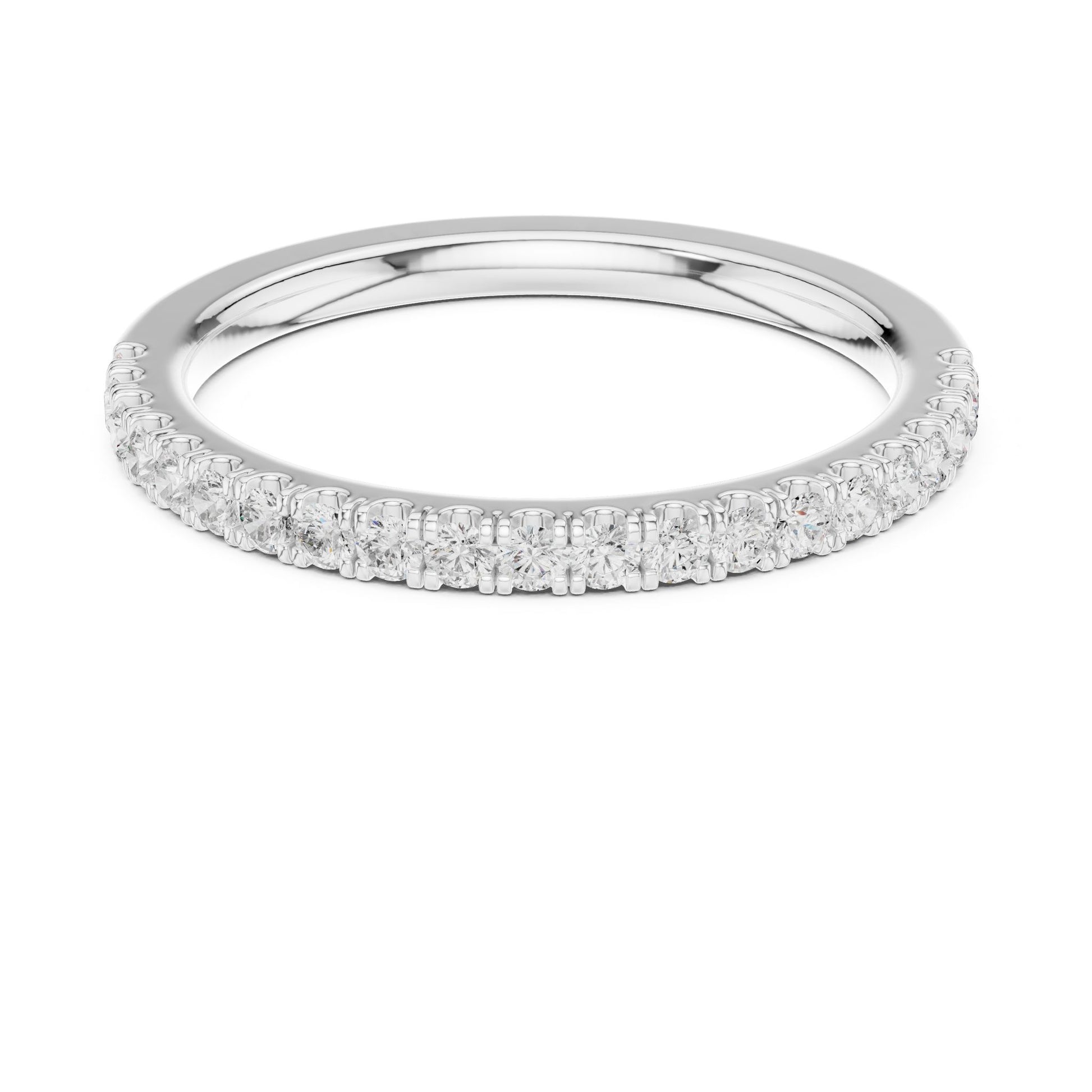 Round Lab Grown Diamond Pave Engagement Ring