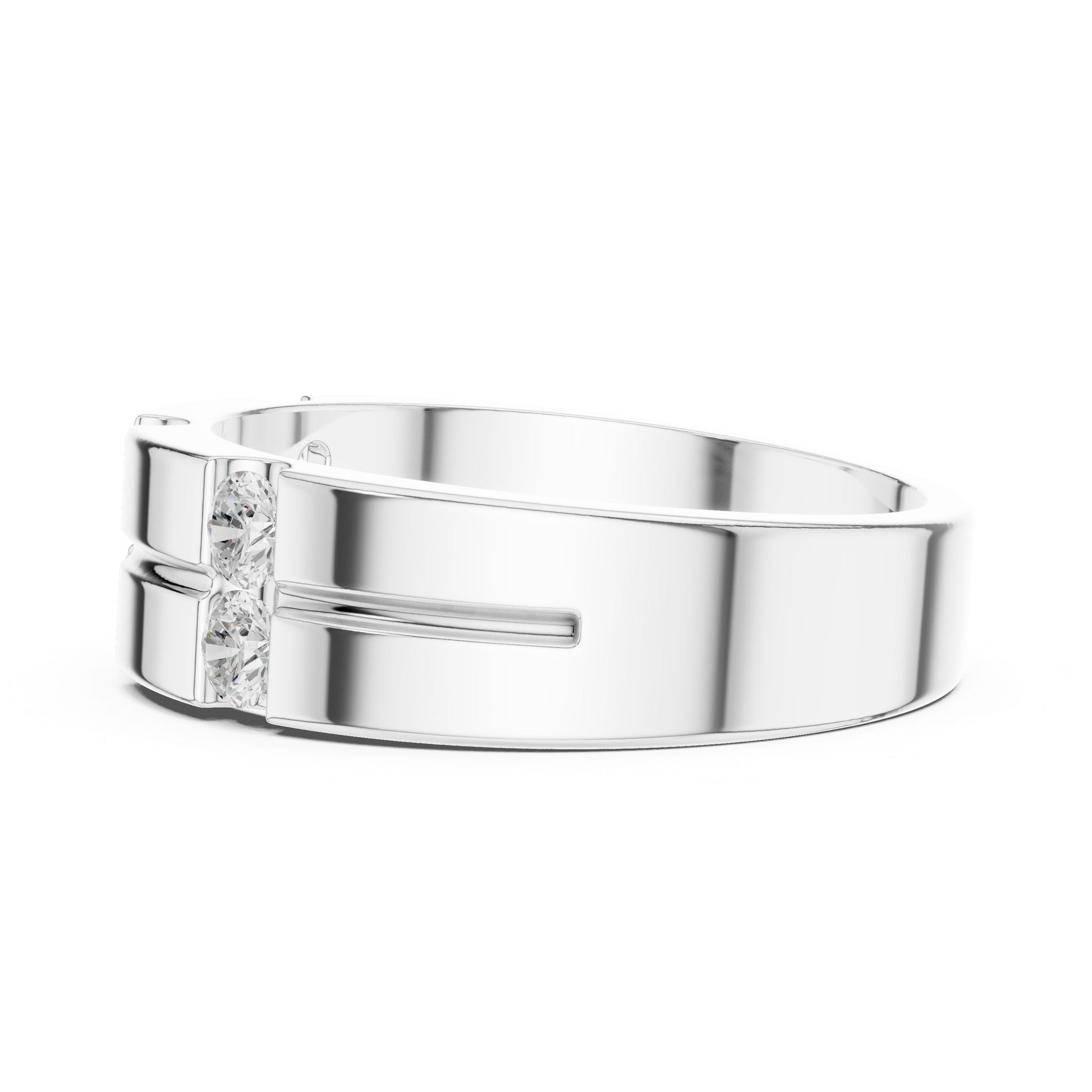 Men's Round Lab Grown Diamond Pave Ring