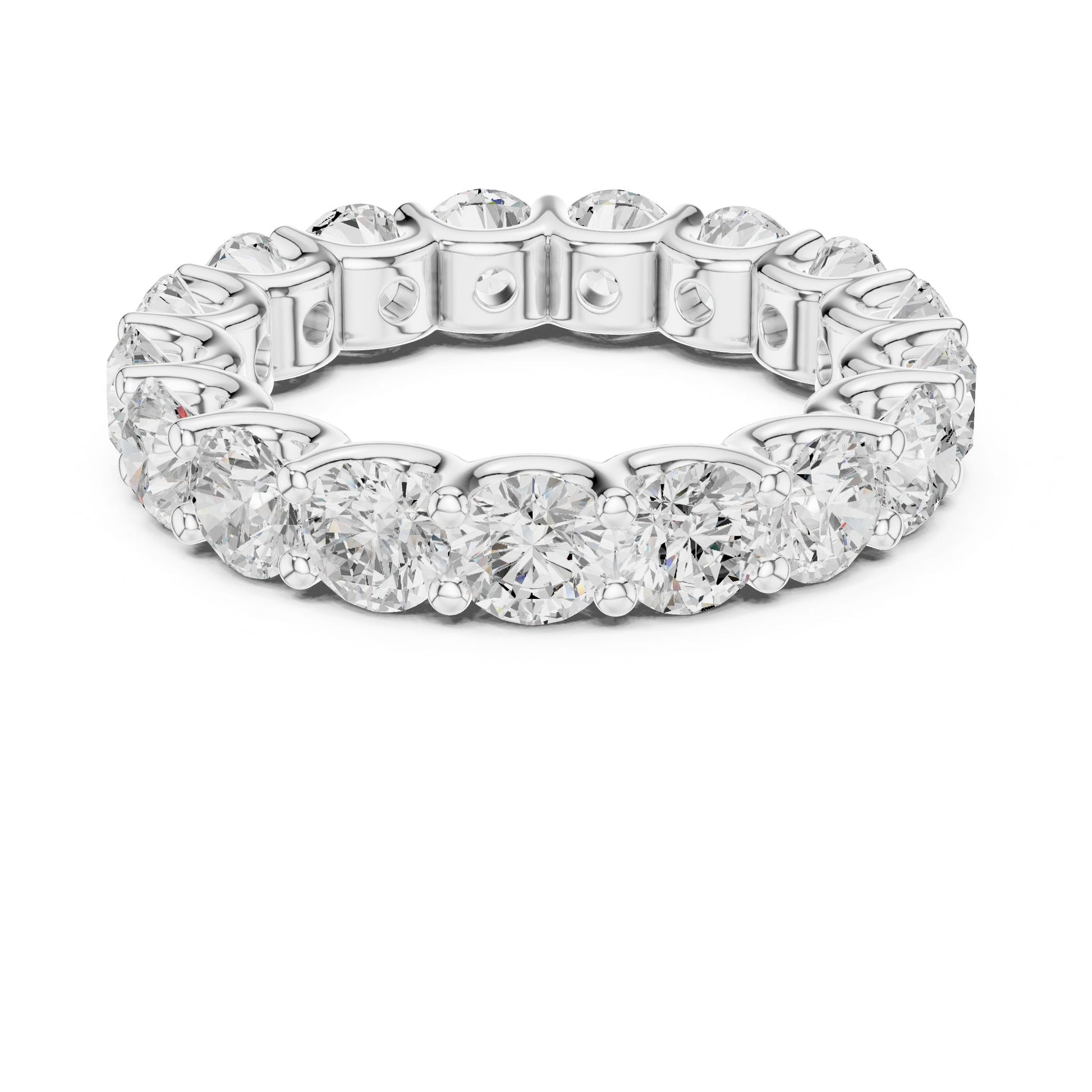 Round Lab Grown Diamond Pave Engagement Ring