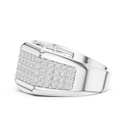 Men's Round Lab Grown Diamond Pave Ring