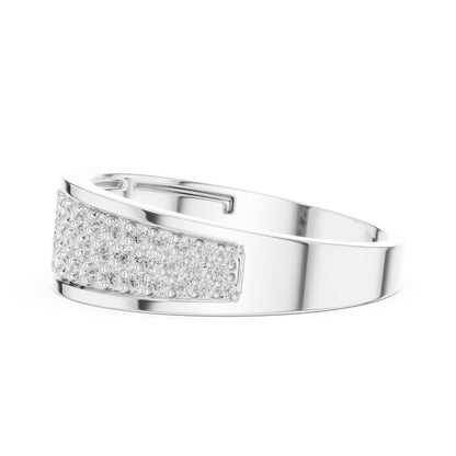 Men's Round Lab Grown Diamond Pave Ring