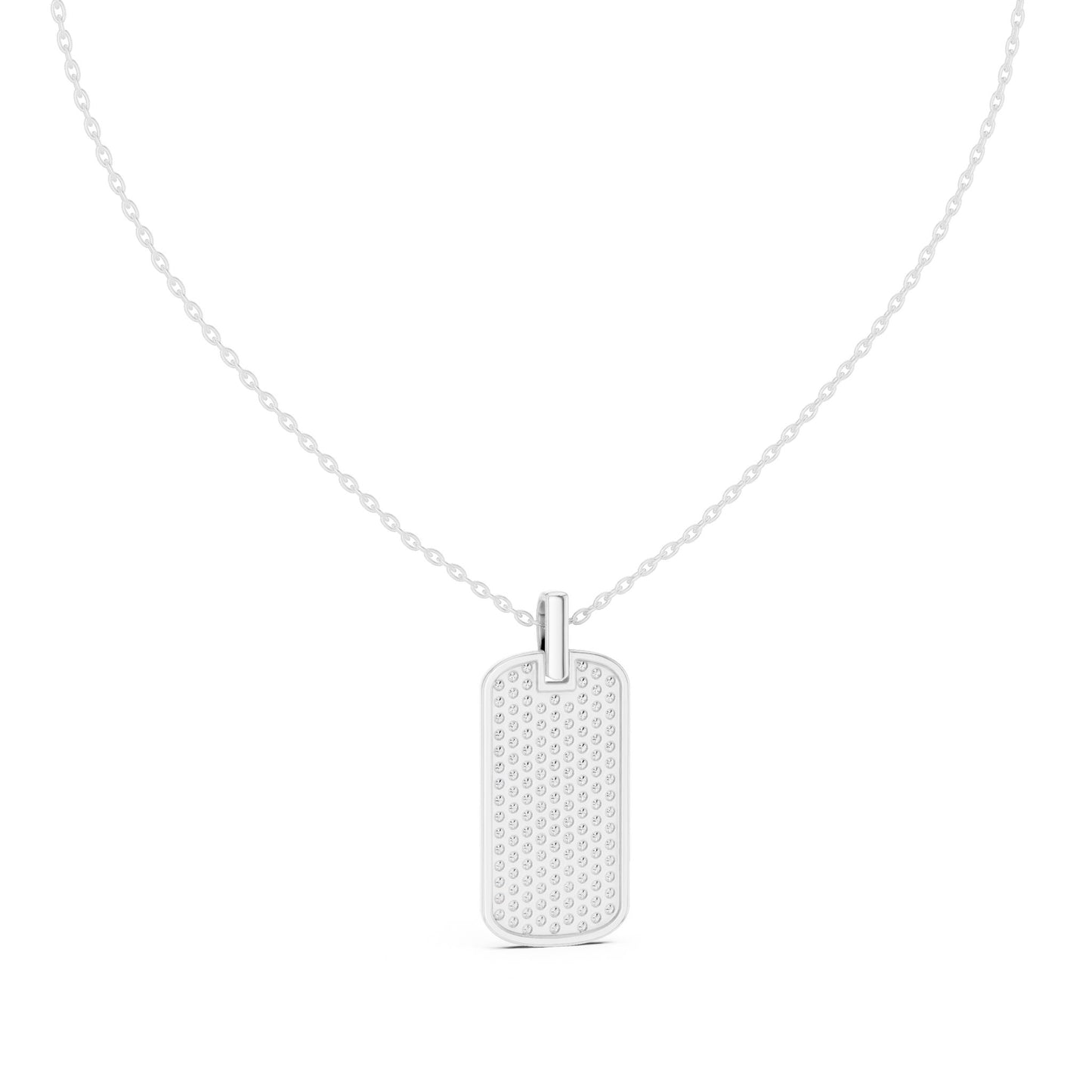 Round Lab Grown Diamond Pave Pendant