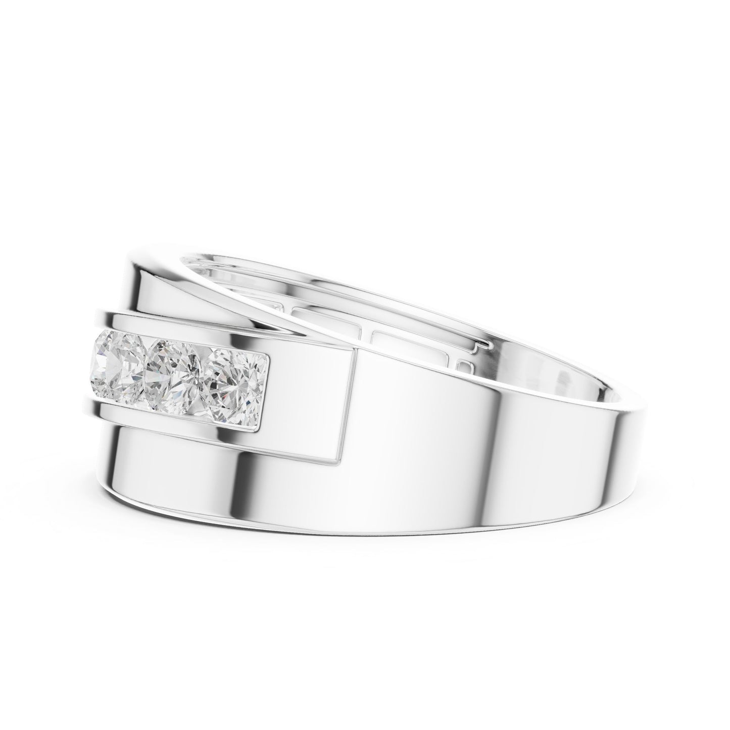 Men's Round Lab Grown Diamond Pave Ring
