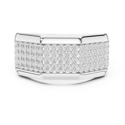 Men's Round Lab Grown Diamond Pave Ring