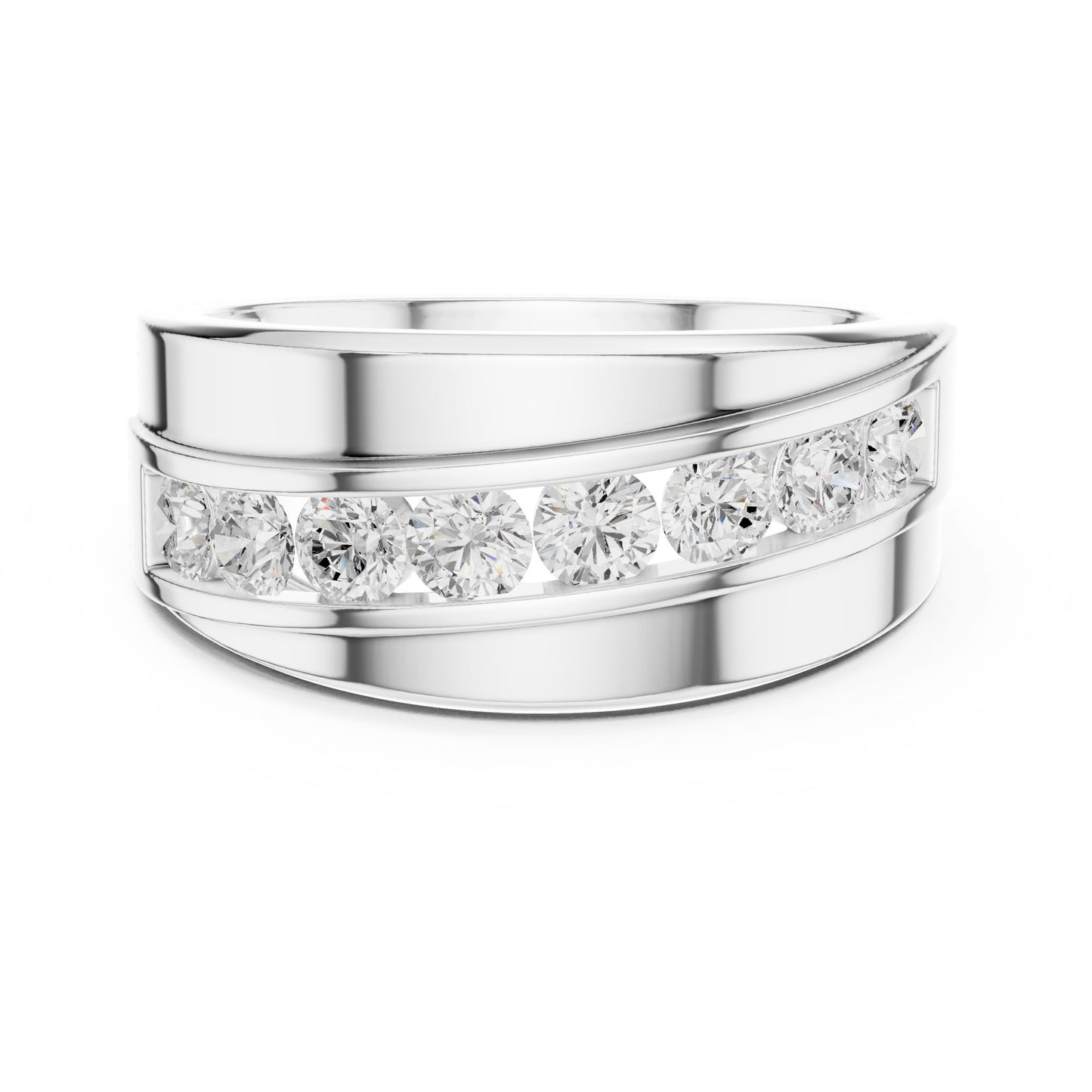 Men's Round Lab Grown Diamond Pave Ring