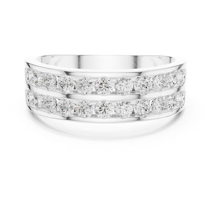 Men's Round Lab Grown Diamond Pave Ring