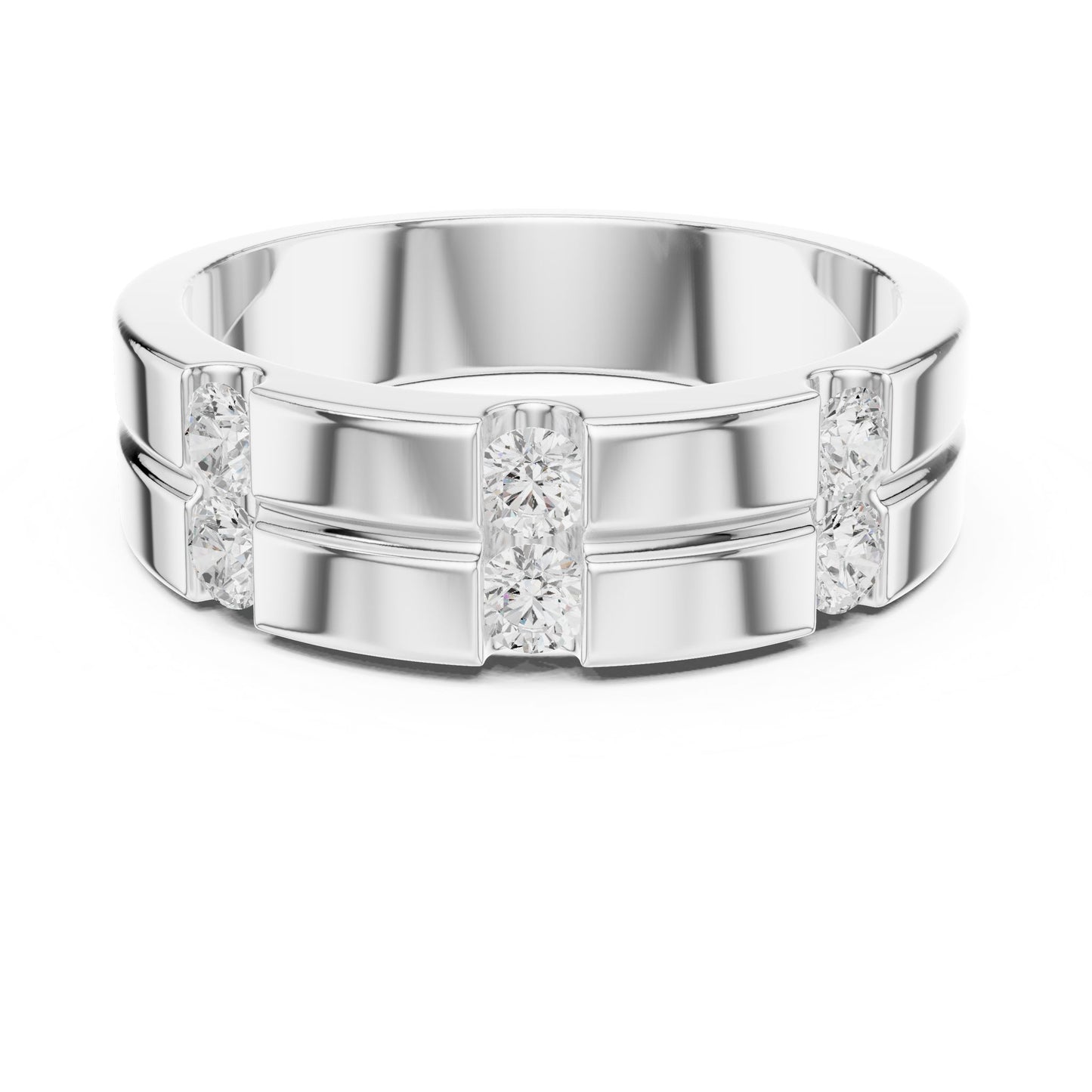 Men's Round Lab Grown Diamond Pave Ring