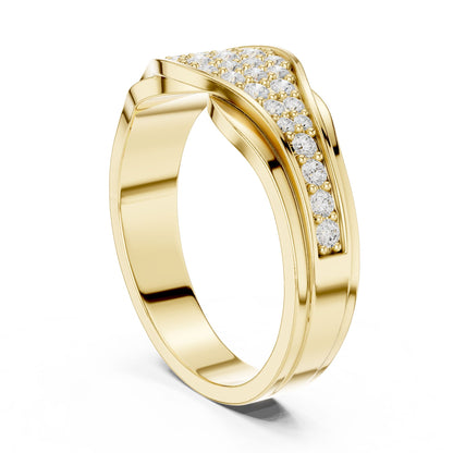 Round Lab Grown Diamond Pave Engagement Ring