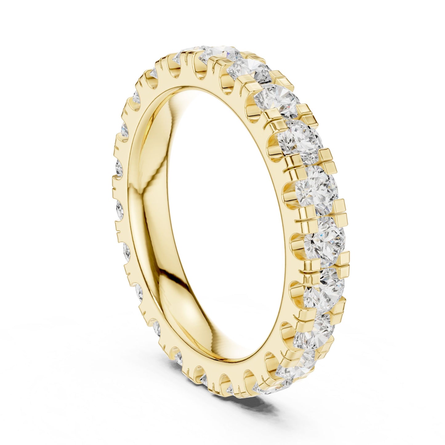 Round Lab Grown Diamond Pave Engagement Ring