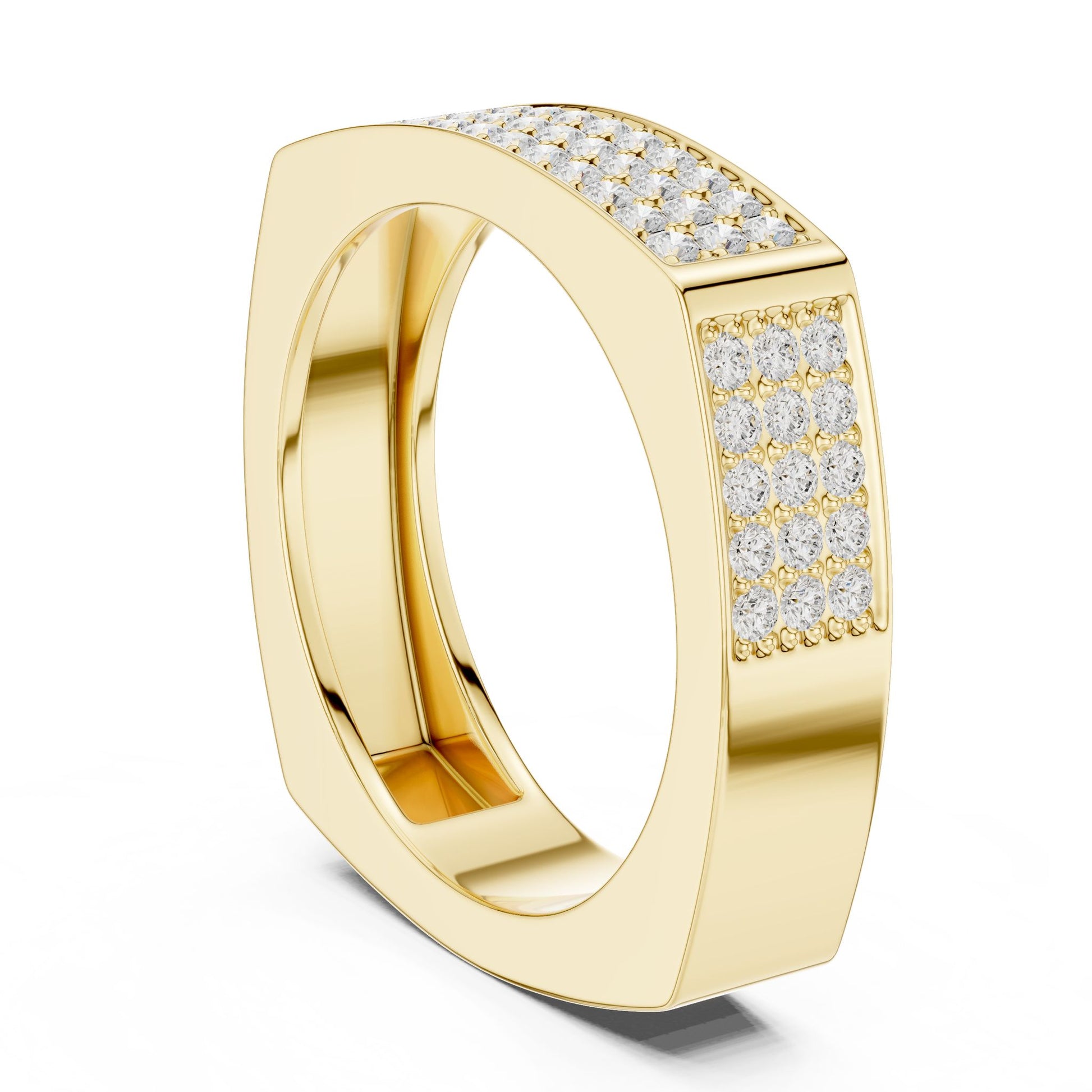 Men's Round Lab Grown Diamond Pave Ring