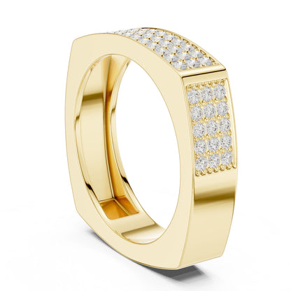 Men's Round Lab Grown Diamond Pave Ring