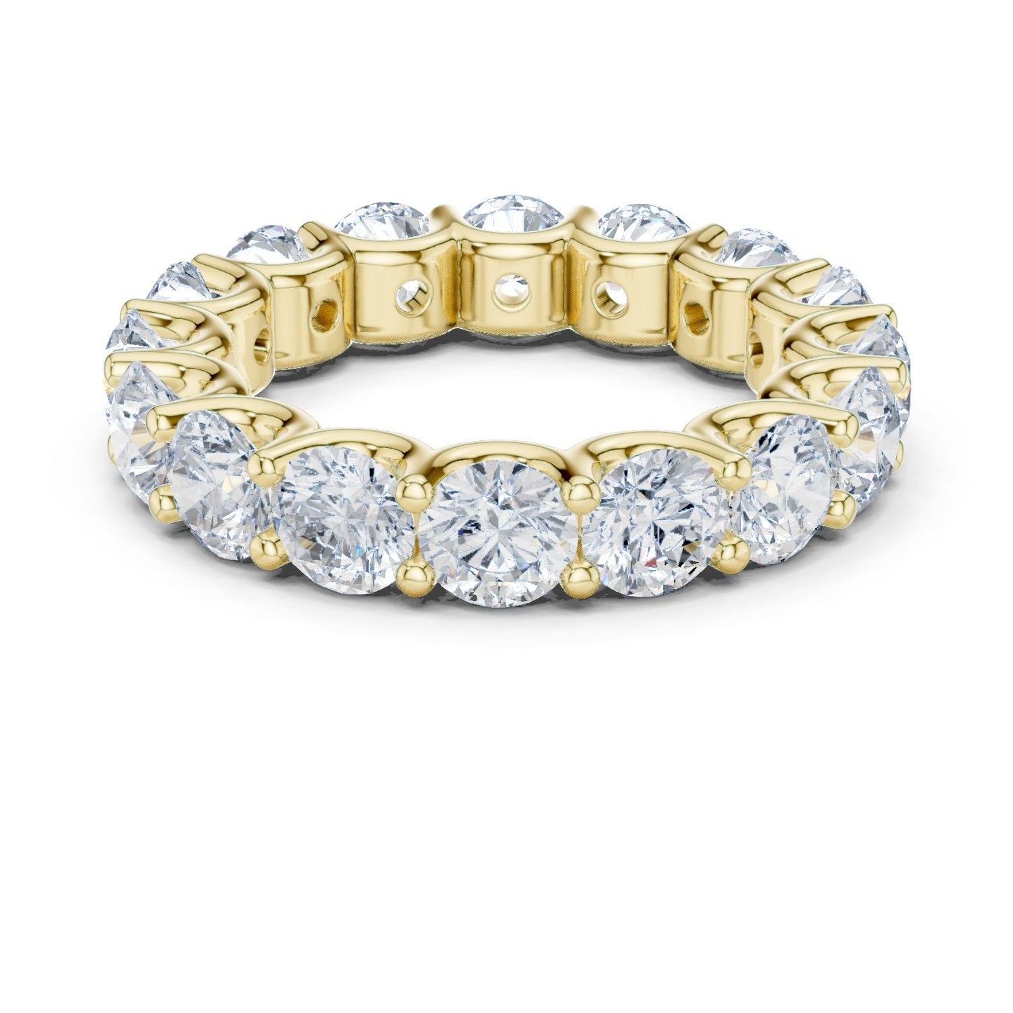 Round Lab Grown Diamond Pave Engagement Ring
