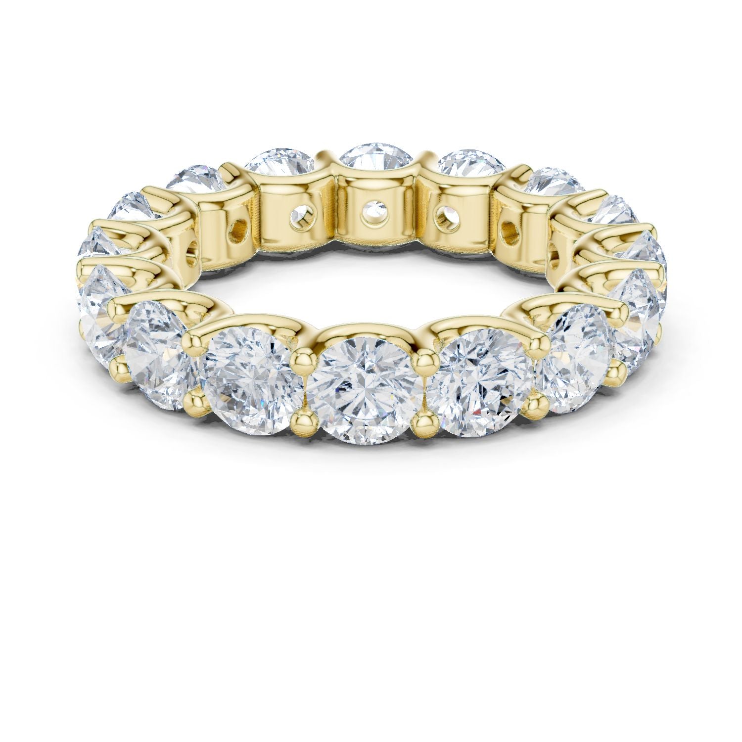 Round Lab Grown Diamond Pave Engagement Ring