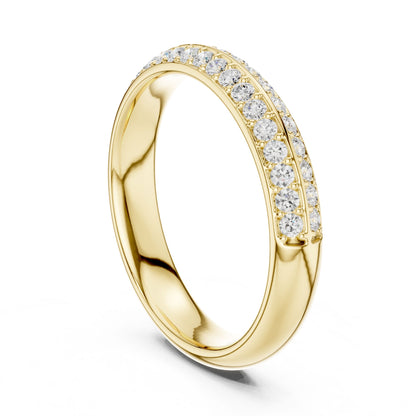 Round Lab Grown Diamond Pave Engagement Ring