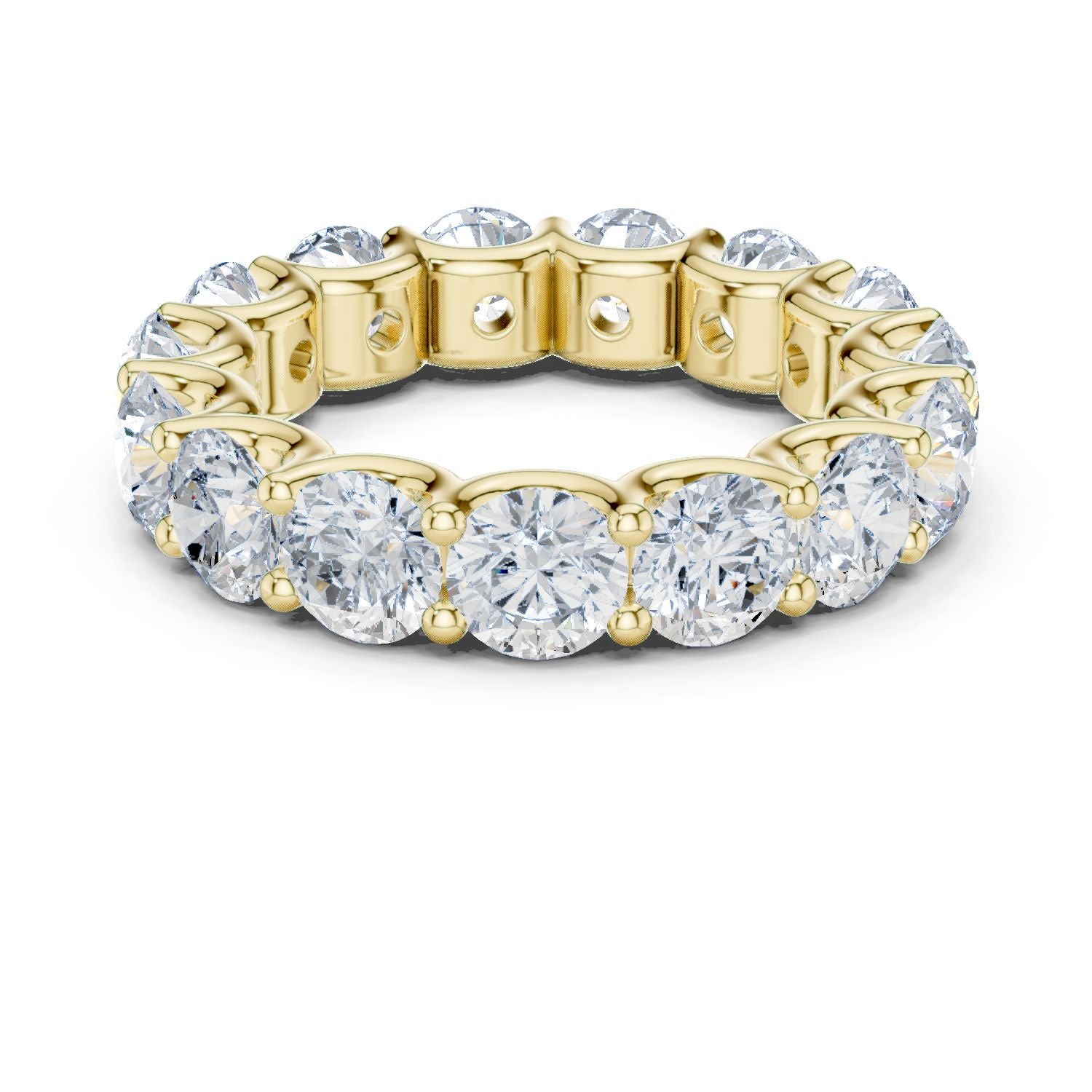 Round Lab Grown Diamond Pave Engagement Ring
