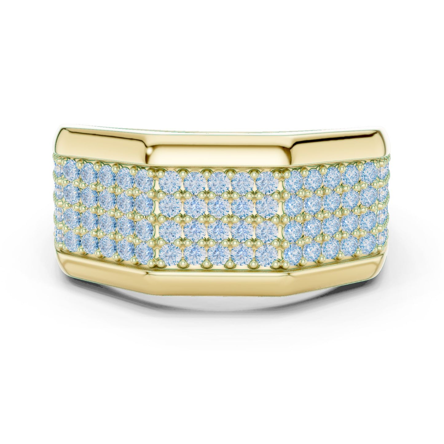 Men's Round Lab Grown Diamond Pave Ring