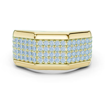 Men's Round Lab Grown Diamond Pave Ring