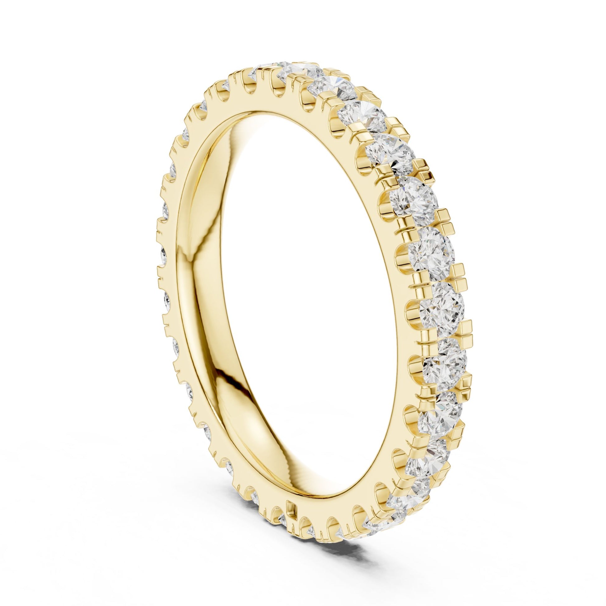 Round Lab Grown Diamond Pave Engagement Ring