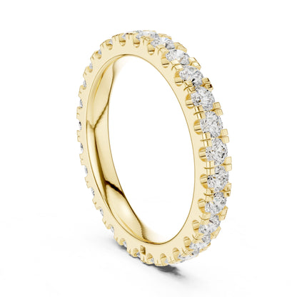 Round Lab Grown Diamond Pave Engagement Ring