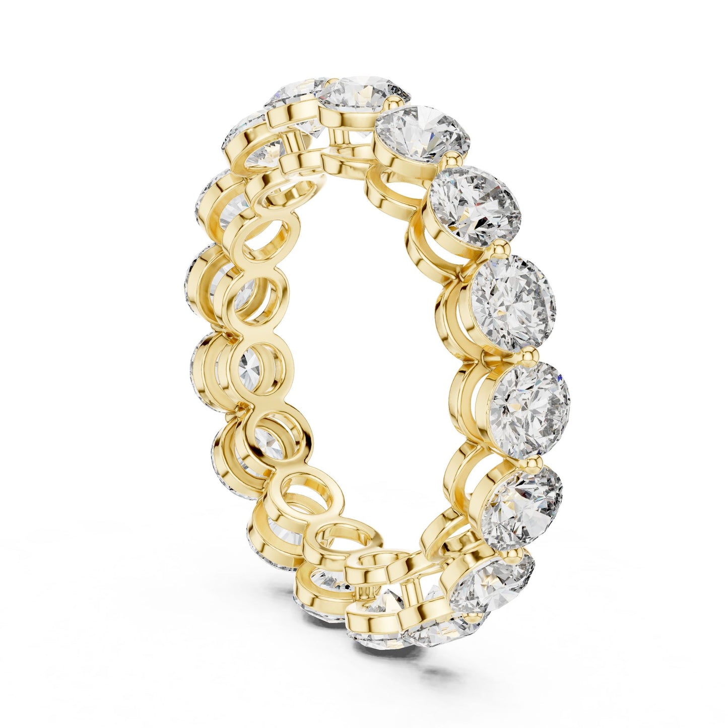 Round Lab Grown Diamond Pave Engagement Ring