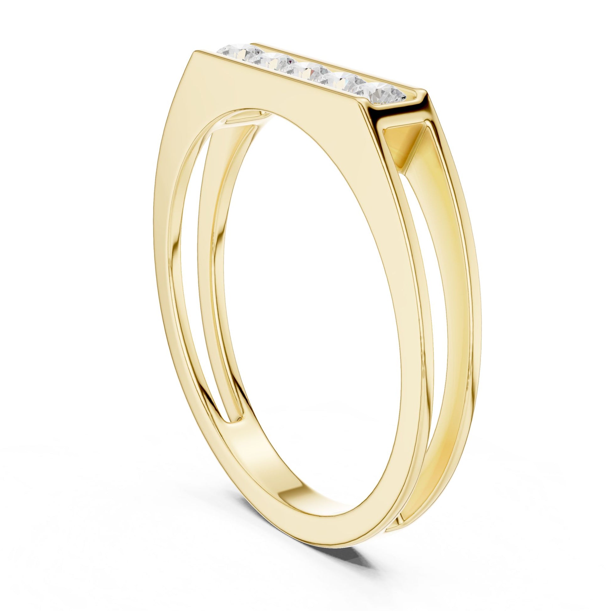 Men's Round Lab Grown Diamond Pave Ring