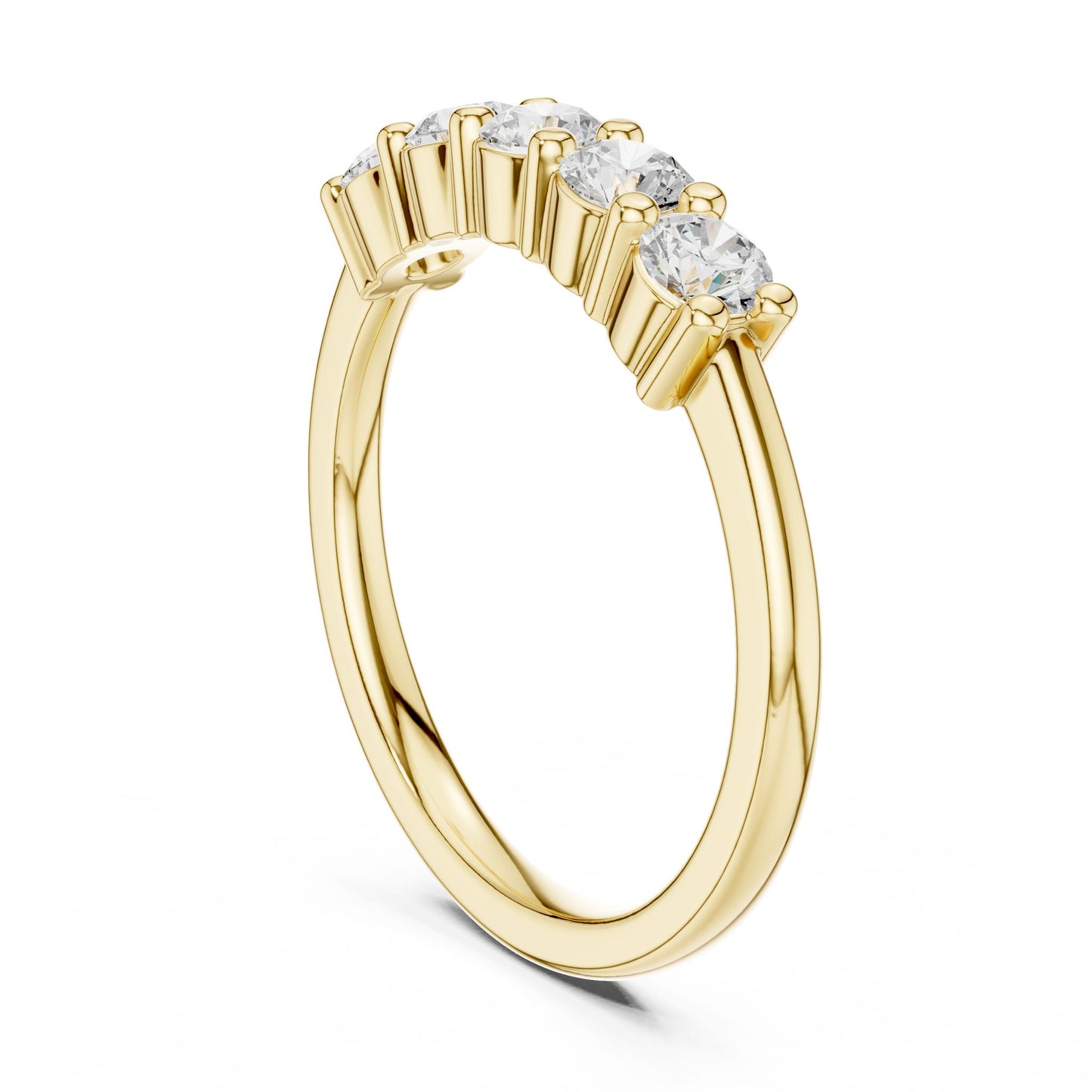 Round Lab Grown Diamond Pave Engagement Ring